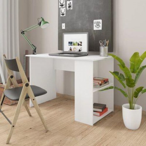 Skrivebord 110x60x73 cm konstrueret træ hvid