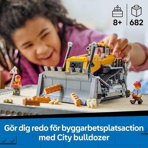 Lego City Bulldozer 60466 byggesæt - gul, 8+