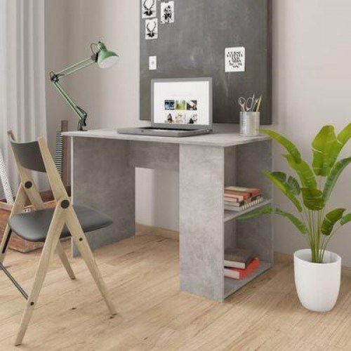 Skrivebord 110x60x73 cm konstrueret træ betongrå