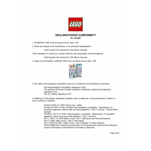 LEGO DUPLO 10455 Anna og Elsas frosne slot - byggesæt