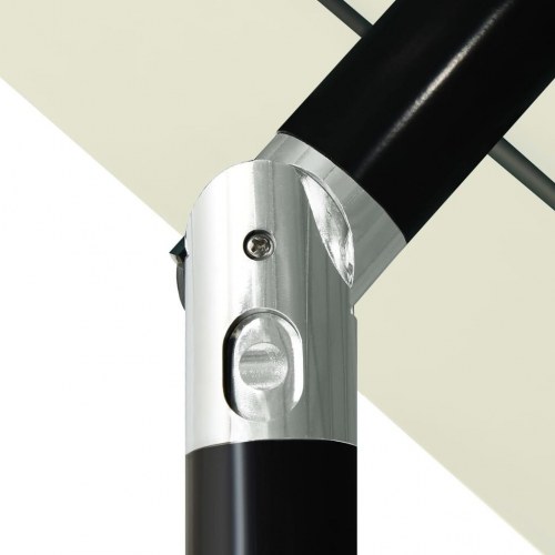 Parasol med aluminiumsstang 3,5 m - 3 niveauer, sandfarvet