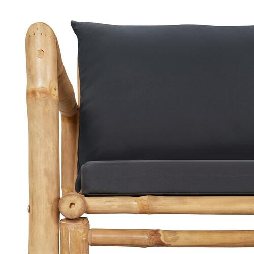 Havestole 2 stk. med hynder bambus