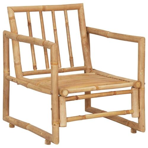 Havestole 2 stk. med hynder bambus