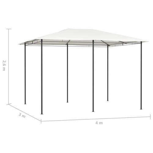 Havepavillon 3x4x2,6 160 g/m² cremefarvet