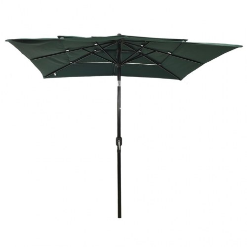 Parasol med 3 niveauer 250 x 250 cm - grøn