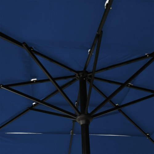 Haveparasol med 3 niveauer 2,5 x 2,5 m - azurblå