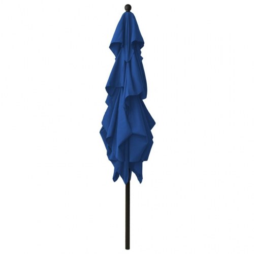 Haveparasol med 3 niveauer 2,5 x 2,5 m - azurblå