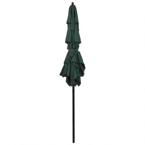 Parasol 2x2 m aluminiumsstang 3 niveauer grøn