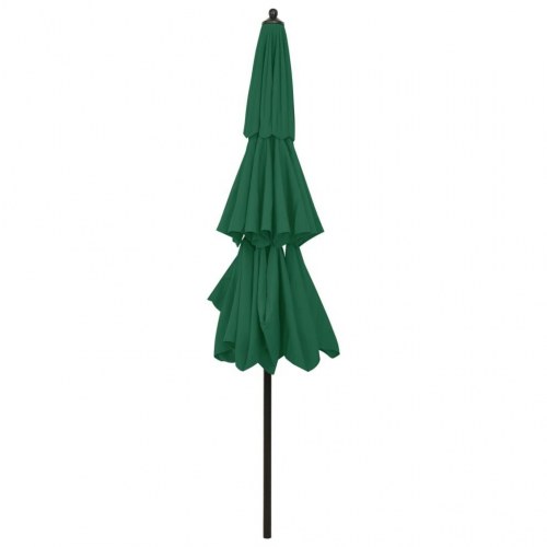 Parasol 3 m med aluminiumsstang i 3 niveauer - grøn
