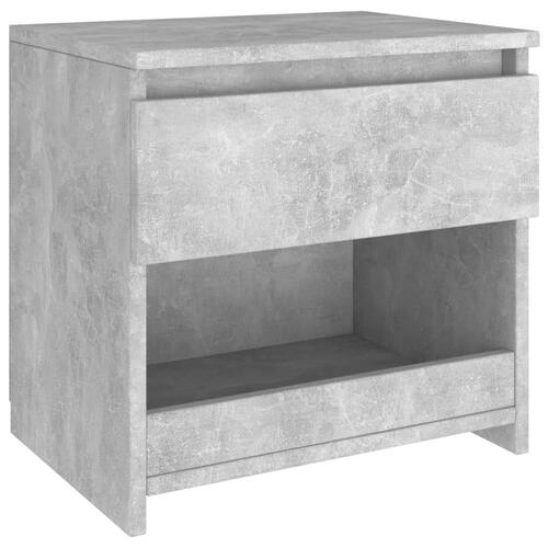Sengeborde 2 stk. 40x30x39 cm konstrueret træ betongrå
