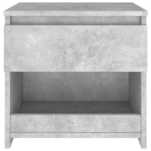Sengeborde 2 stk. 40x30x39 cm konstrueret træ betongrå