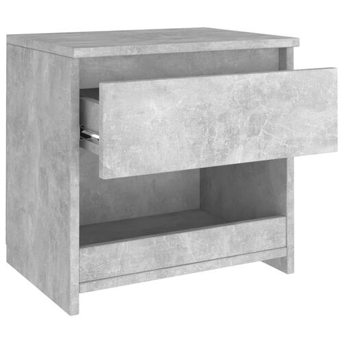 Sengeborde 2 stk. 40x30x39 cm konstrueret træ betongrå