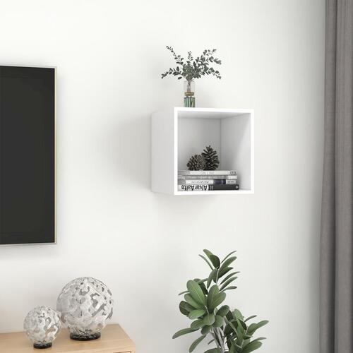 Vægskab 37x37x37 cm konstrueret træ hvid