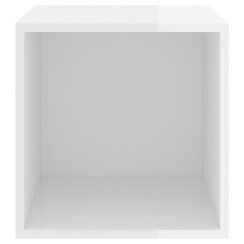 Vægskab 37x37x37 cm konstrueret træ hvid højglans
