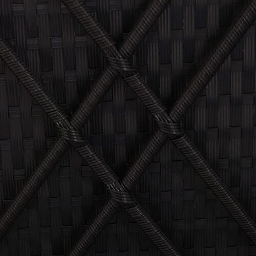 Liggestole 3 dele med tebord polyrattan sort (OUTLET A+)
