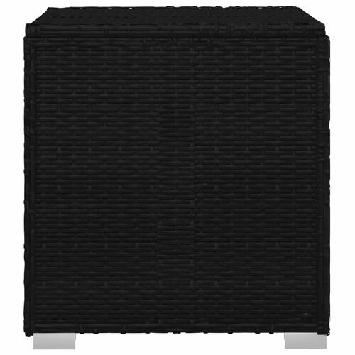 Liggestole 3 dele med tebord polyrattan sort (OUTLET A+)