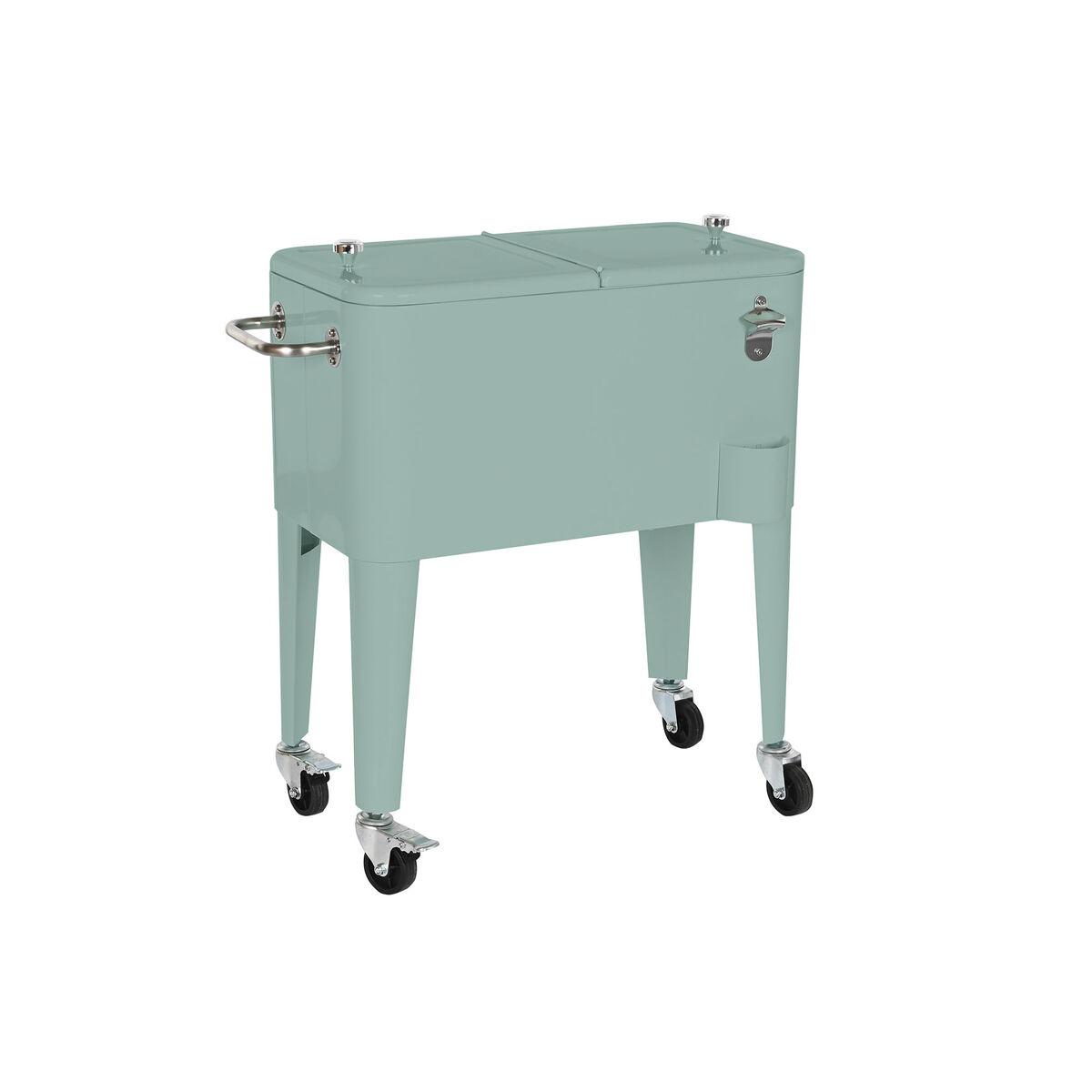 Transportabel Køleboks Home ESPRIT Grøn Stål polypropylen 56 L 74 x 43 x 80 cm