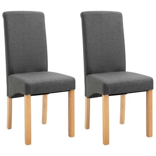 Spisebordsstole 2 stk. stof grå