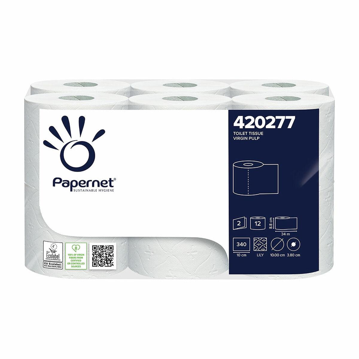 Papernet toiletpapir 420277 - 2-lags, 12 ruller