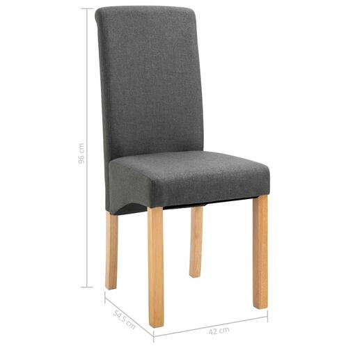Spisebordsstole 2 stk. stof grå