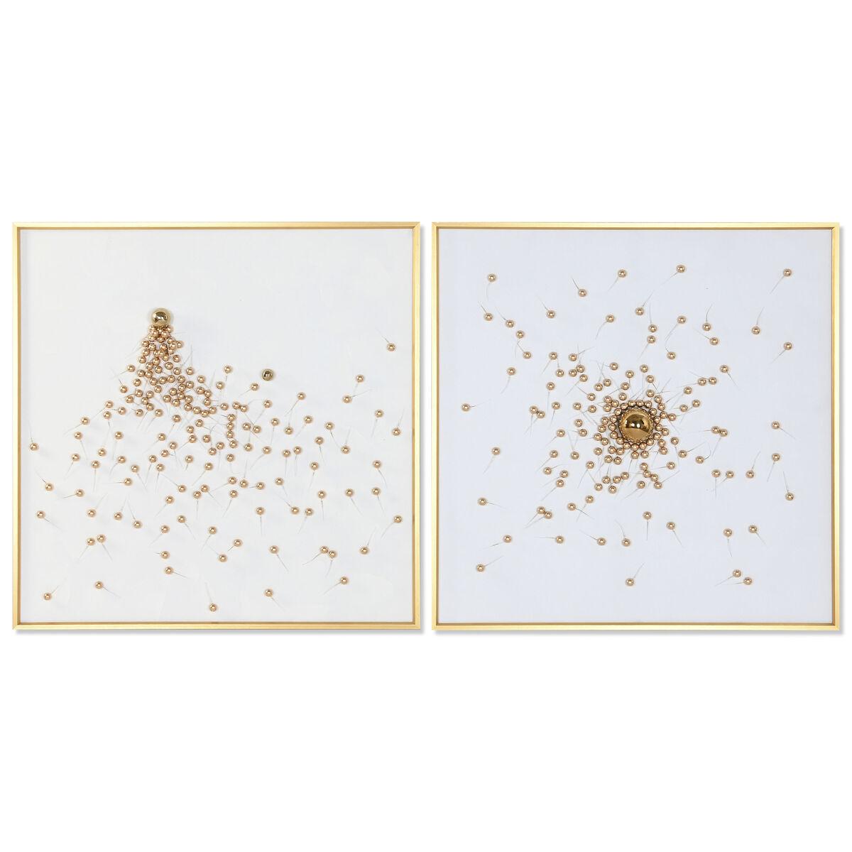 Lærredsmaleri, 3D polystyren, 100 × 100 cm