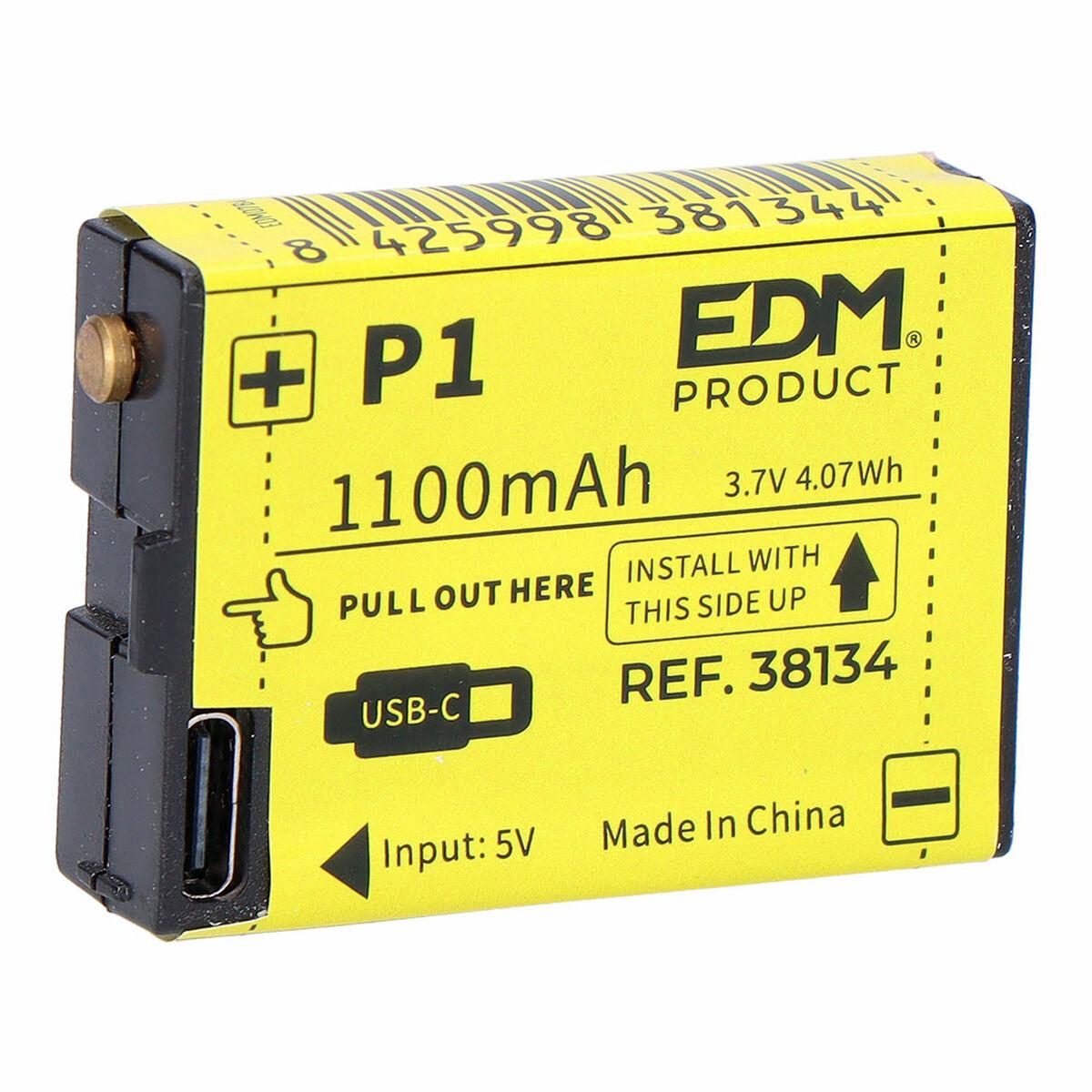 EDM Product genopladeligt batteri 1100 mAh P1 (USB‑C)