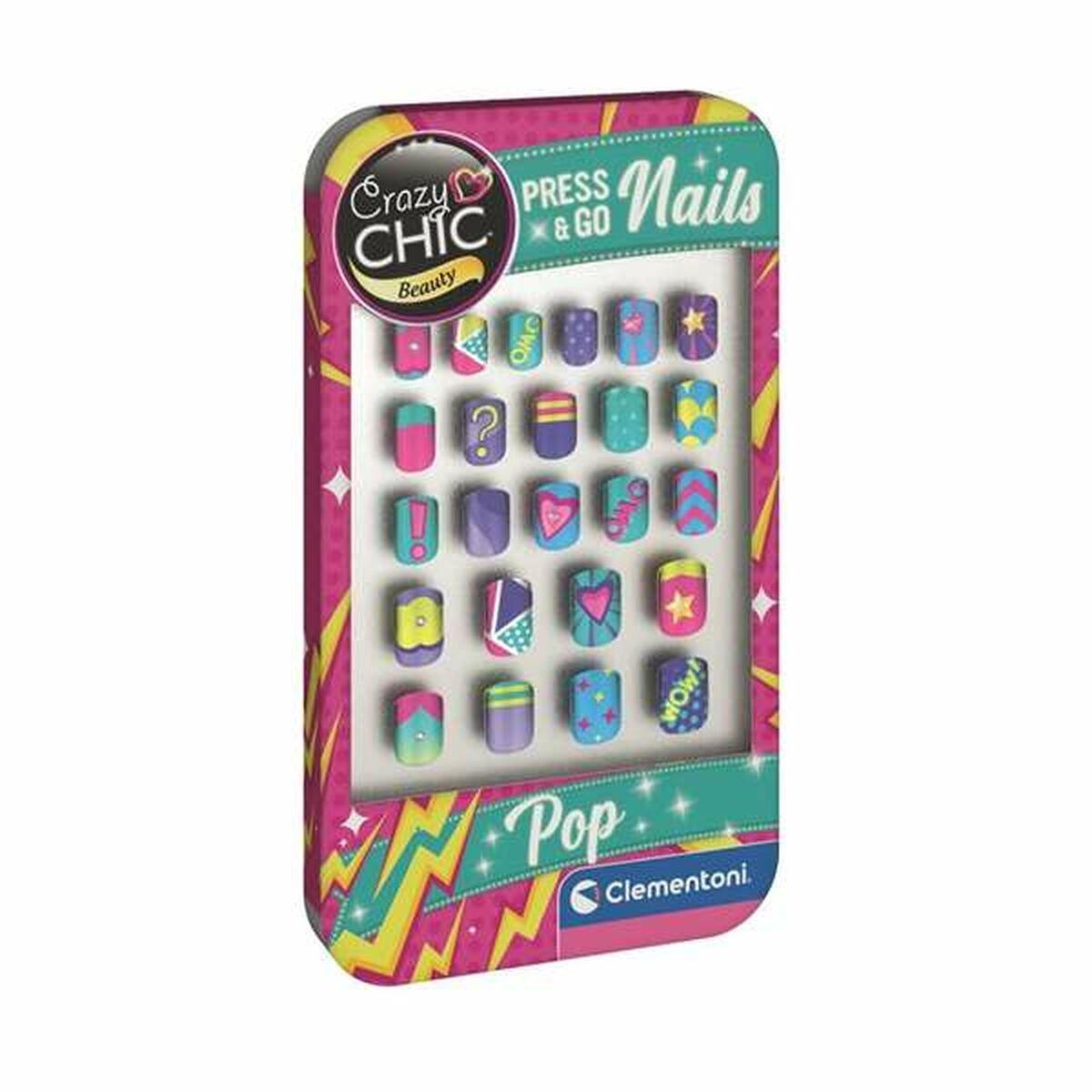 Clementoni Crazy Chic Press & Go Nails - modellervoks spil