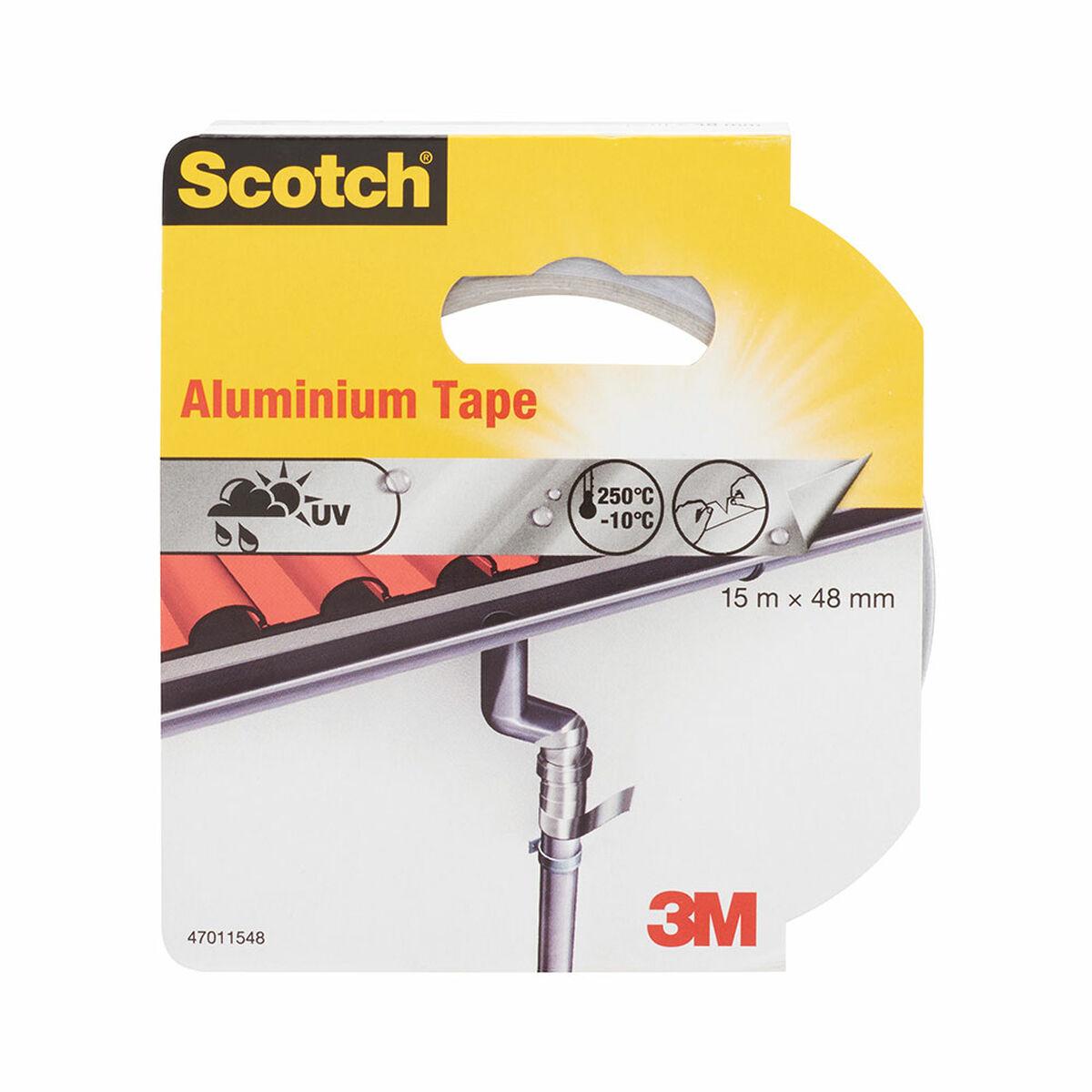 Scotch selvklæbende aluminiumstape 15 m × 48 mm