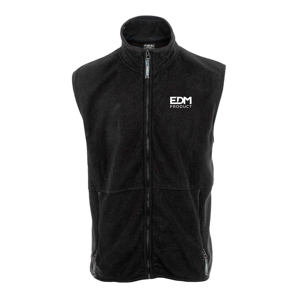 EDM Product vest i fleece - Sort, 2XL