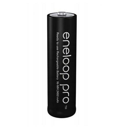 Panasonic eneloop pro AA genopladelige batterier - BK-3HCDE/4CP + etui (4 stk.)