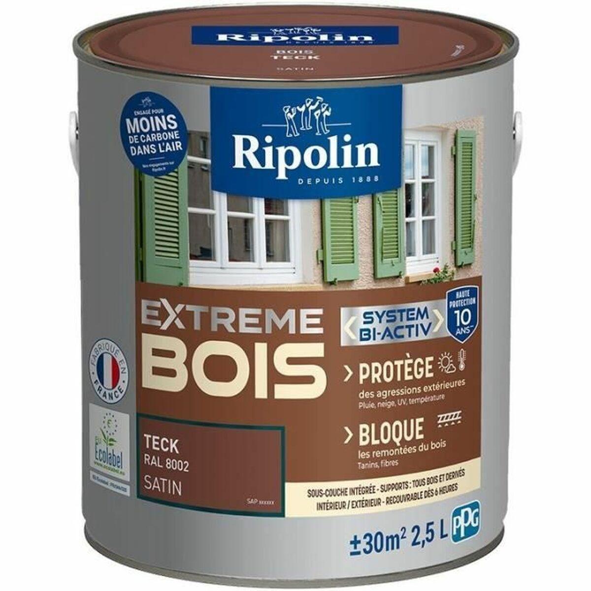 Ripolin træmaling brun - satin, 2,5 l