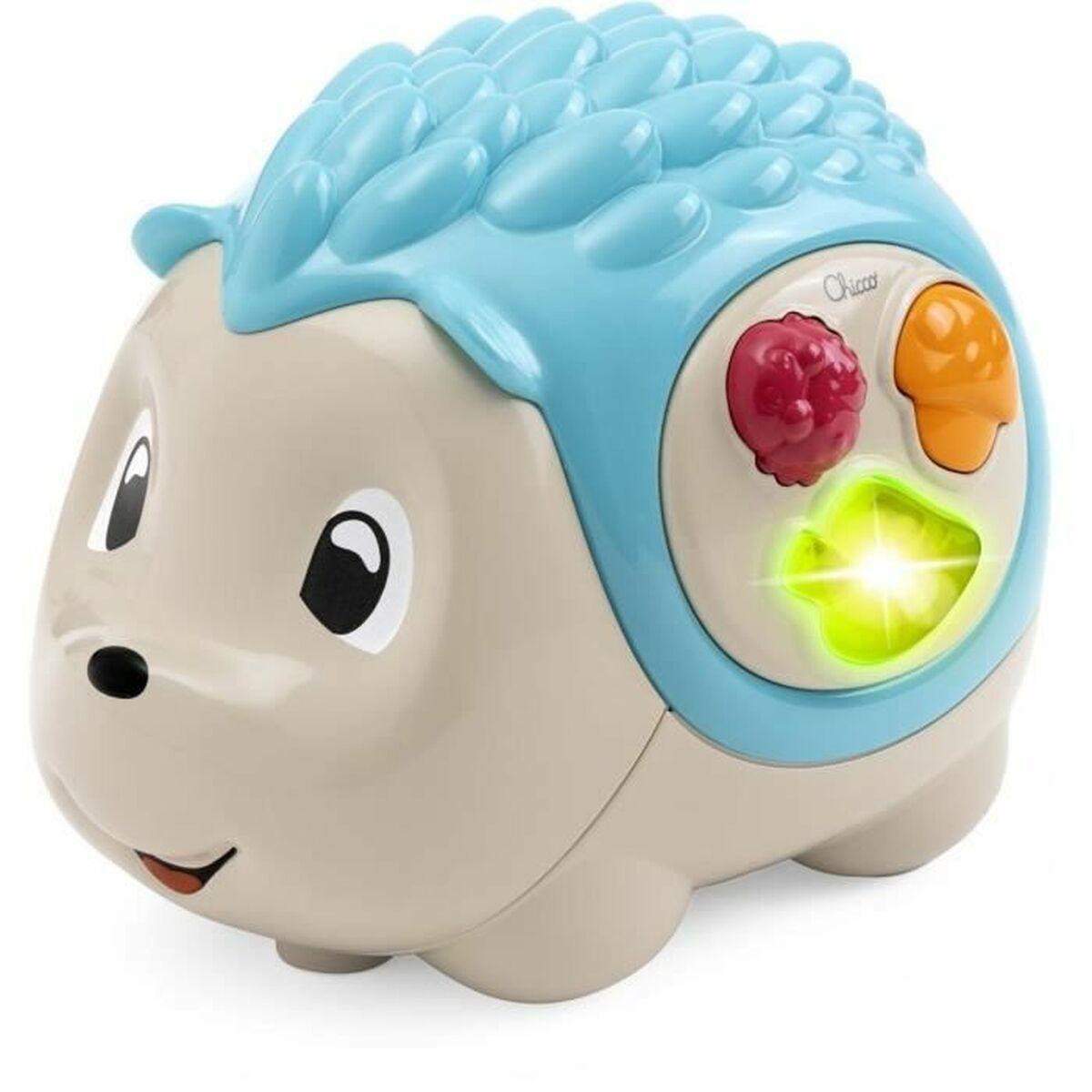 Chicco bamse - blå, plastik, med lys og knapper