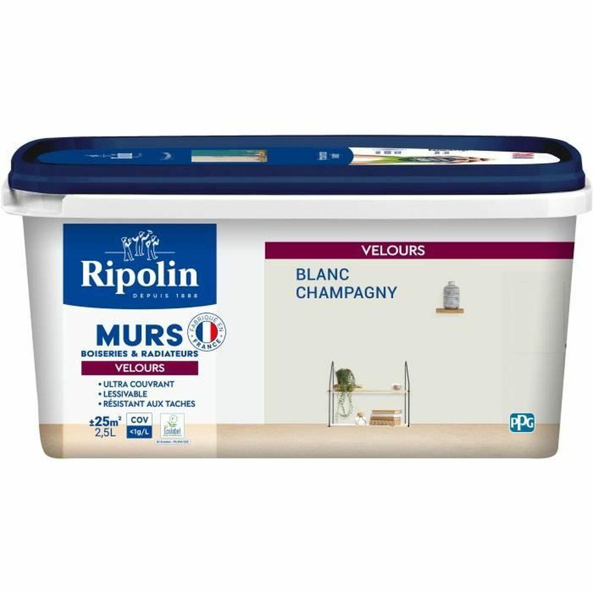 Ripolin akrylmaling - hvid, mat finish, 250 ml
