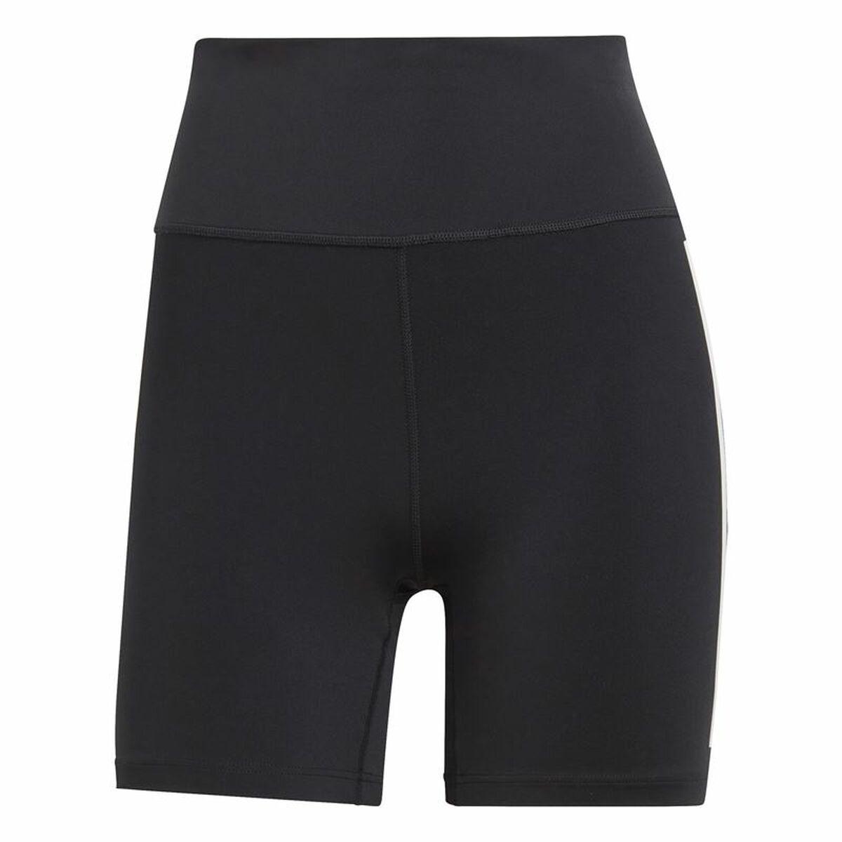 Adidas Dailyrun 3 Stripes 5" sportsleggings til kvinder - Sort, L