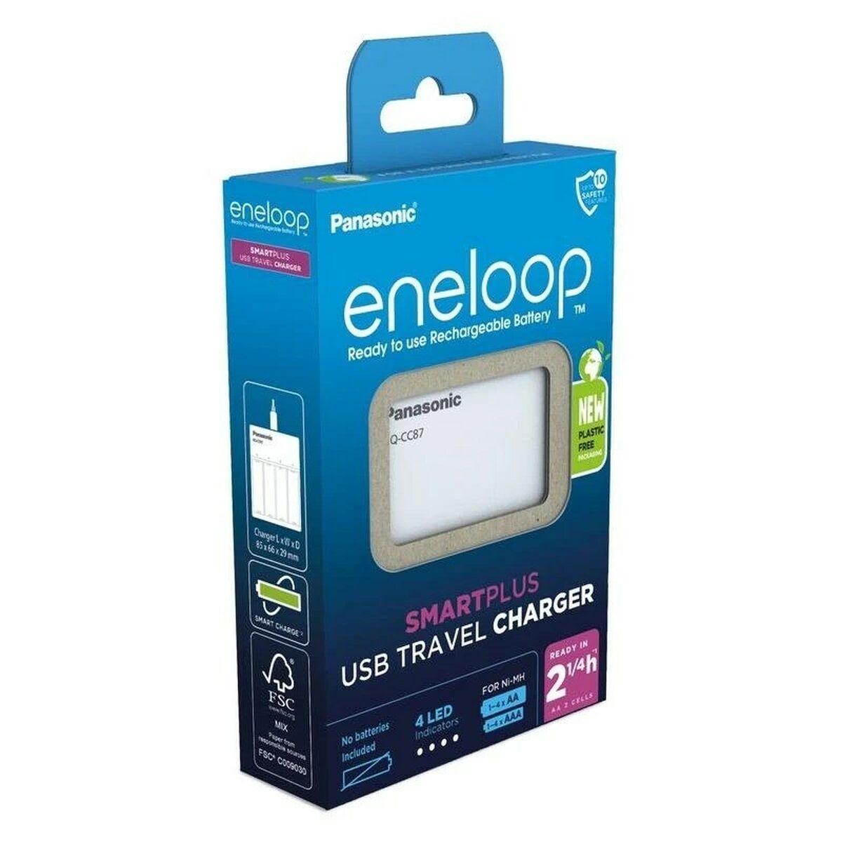 Panasonic eneloop BQ-CC87USB batterioplader - USB rejseoplader