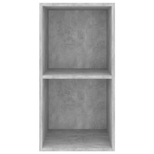 Væghængt tv-bord 37x37x72 cm konstrueret træ betongrå