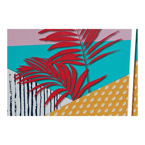 Maleri Tropical Lærred (4 stk) (30 x 1.8 x 40 cm)