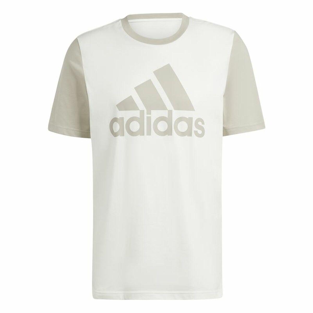 Kortærmet T-shirt til Mænd Adidas Big Logo Single Beige XL