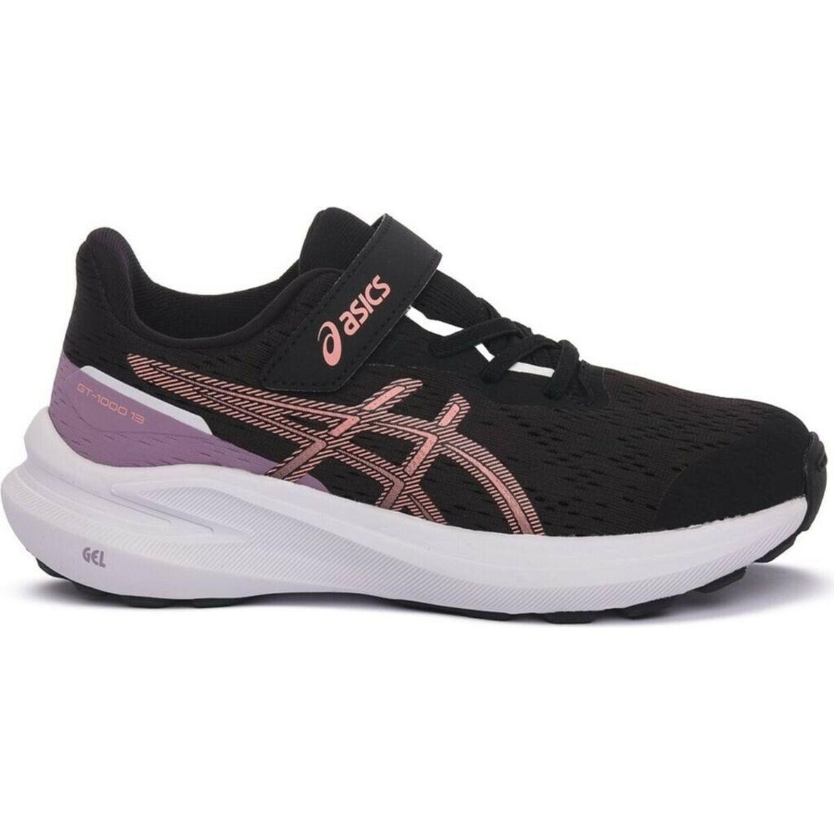 ASICS GT-1000 13 PS Løbesko til Junior - Sort, Støtte til Pronation, Ideel til Træning og Leg
