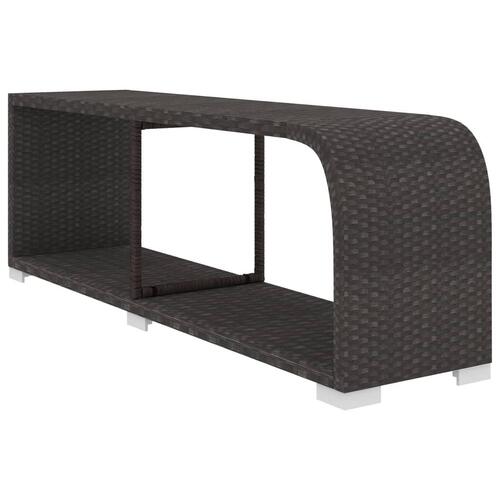 Haveloungesæt 11 dele med hynder polyrattan sort