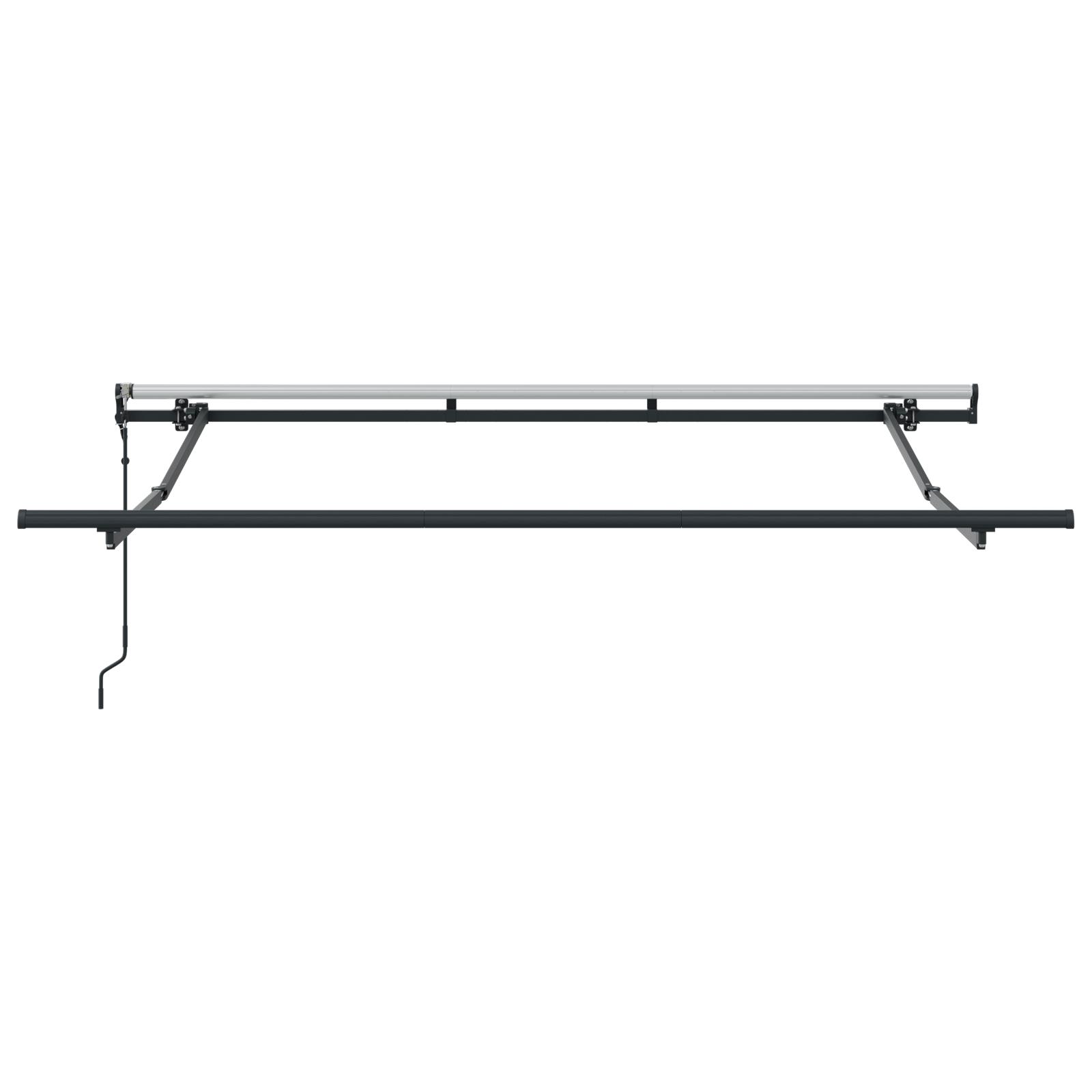 Automatisk Utrækkelig Markise Sort 300x200 cm&& Markise Erstatningsstof til 3x2 m Ramme Sort&& Elektrisk Markise Ramme Utrækkelig 3x2 m Metal