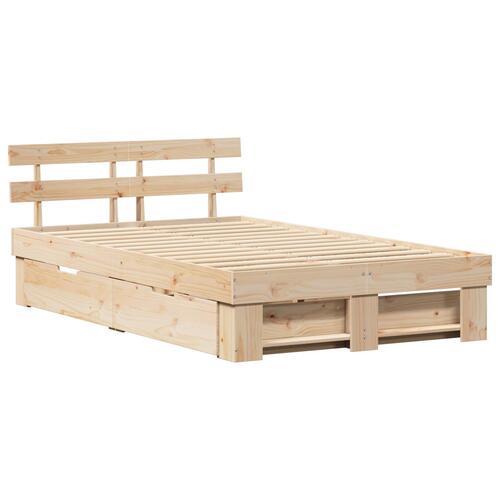 Sengestel med skuffer 140x190 cm Massivt fyrretræ
