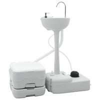 Camping Toilet Grå krop + Hvid låg + Cool grå NA NA NA
