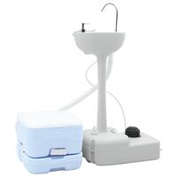 Campingtoilet Lyseblå krop + Hvidt låg Ikke relevant