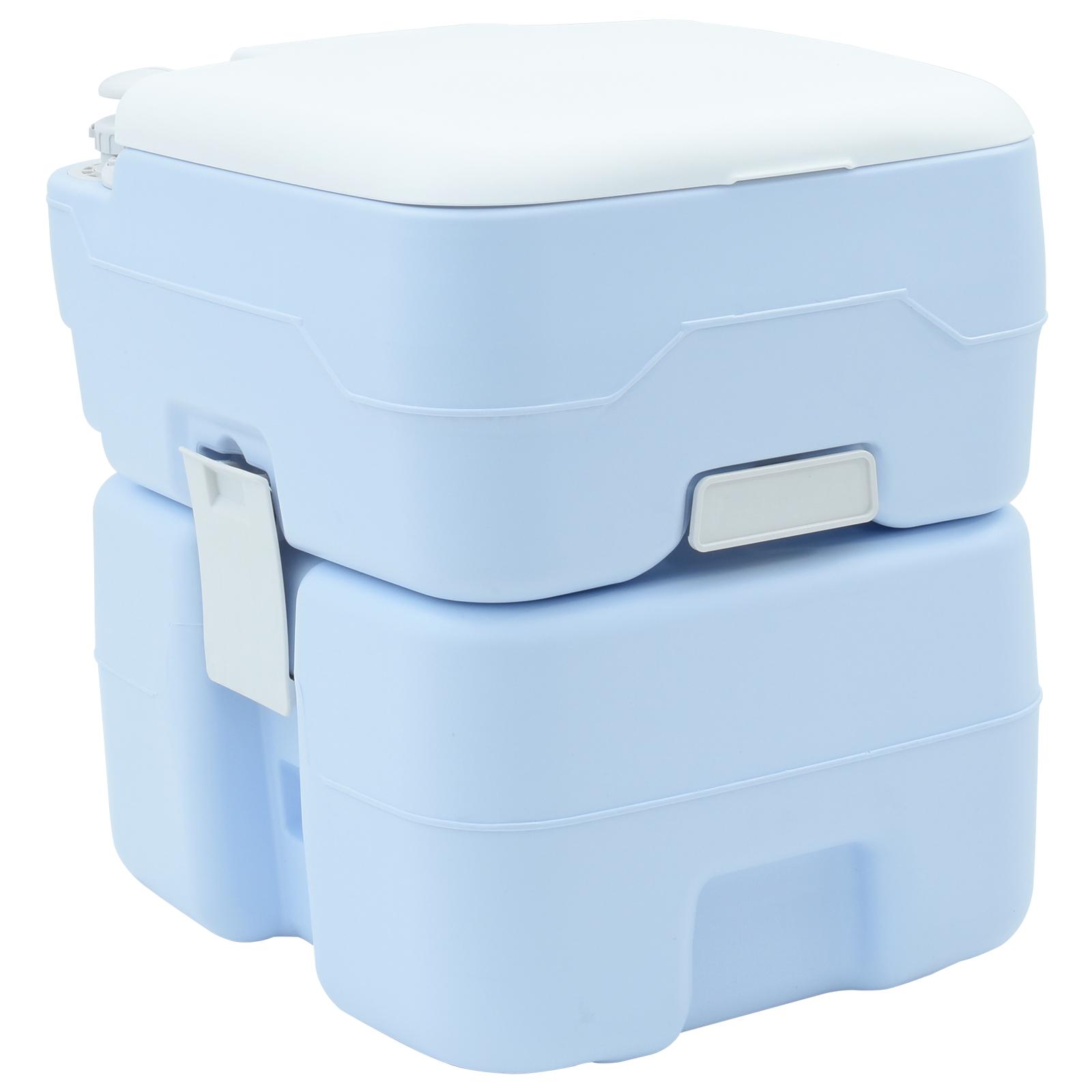 Camping toilet lyseblå krop + hvid låg NA NA NA