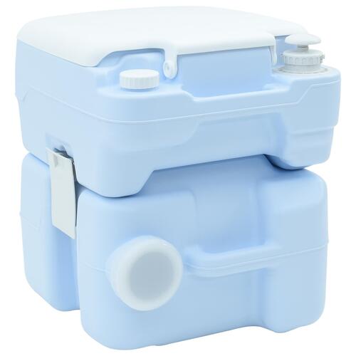Camping toilet lyseblå krop + hvid låg NA NA NA