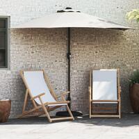 Haveparasol Halv med Aluminiumsstang Sand 294 cm