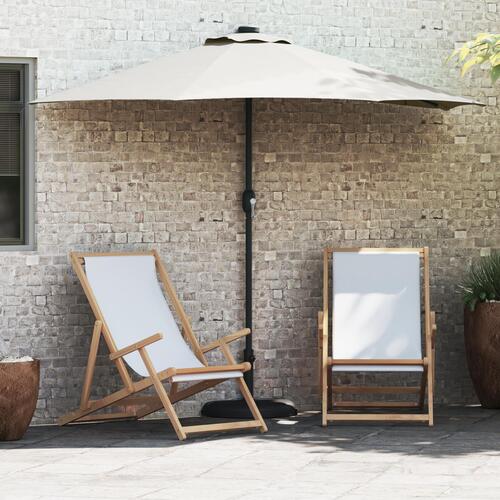 Haveparasol Halv med Aluminiumsstang Sand 294 cm