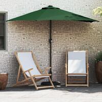 Haveparasol halvdel med aluminiumspole Grøn 294 cm