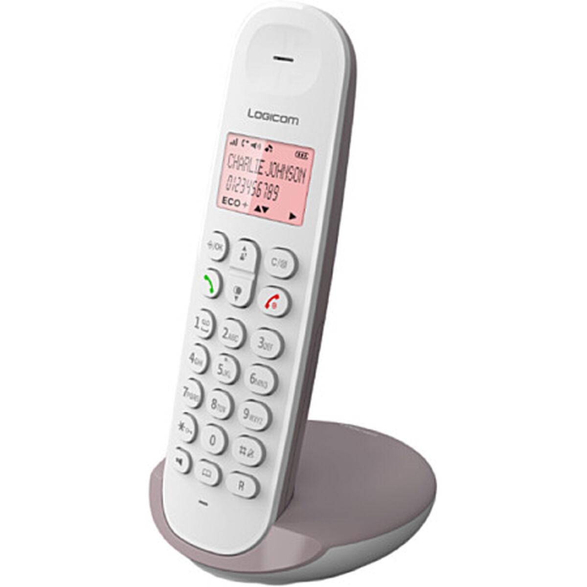 Logicom trådløs fastnettelefon - brun/taupe